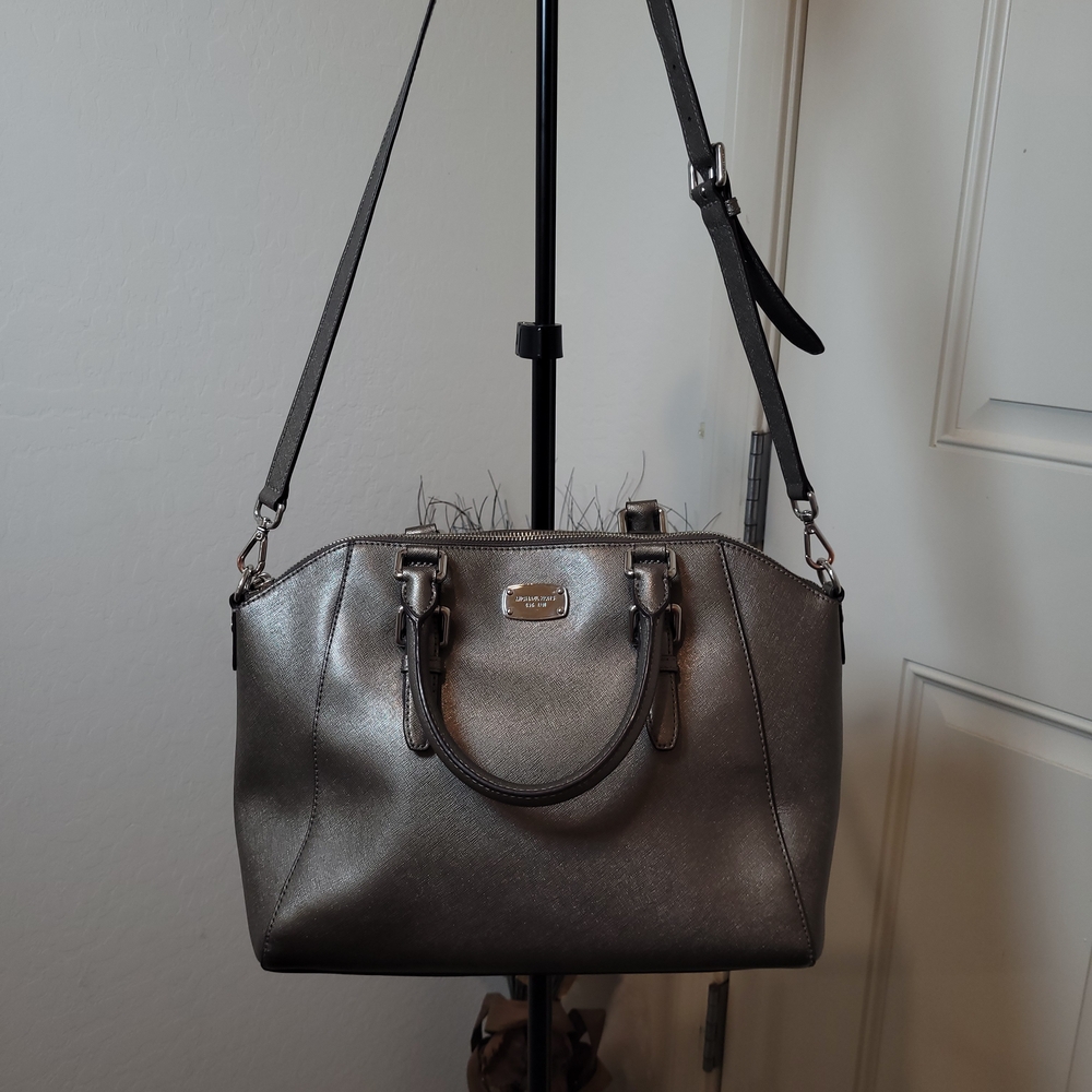 Michael Kors Shimmering Gray Satchel